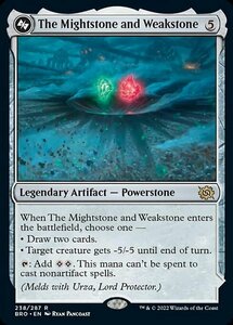 MTG ■無/英語版■ 《マイトストーンとウィークストーン/The Mightstone and Weakstone》★FOIL★ 兄弟戦争 BRO