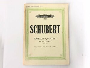 ★　【輸入楽譜 シューベルト ピアノ五重奏曲 バイオリン ペータース Op114 Schubert Forellen-Qu…】167-02408