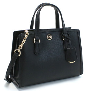 【新品 未使用】マイケルコース MICHAEL KORS CHANTAL ハンドバッグ 2WAY ショルダー 30F2G7CM1T LEATHER 001 BLACK ブラック レディース