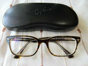 RayBan レイバン 眼鏡 メガネ RB 5286F 5082 53□18-140 度入り 度付き 度あり ケース付き べっ甲柄 ブラウン Ray-Ban べっこう柄