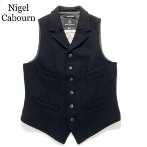 【極美品】Nigel Cabourn ハリスツイード ベスト ブラック 50