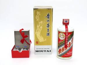 【1-156】 未開栓 貴州茅台酒 マオタイ酒 天女ラベル 2005 MOUTAI KWEICHOW 中国酒 500ml 53% 954g 箱 グラス付