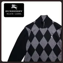 BURBERRY BLACK LABEL アーガイル　ノバチェック　ジップ