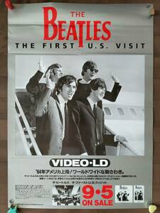 ★VIDEO・LD「THE BEATLES FIRST US VISIT」宣伝ポスター =非売品= 新品同様！美品！即決！