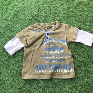 送料無料★中古★ 100 McGREGOL 七分袖 カットソー 長袖Tシャツ 子供服