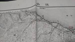 銭函　北海道　古地図 　地形図　地図　資料　46×57cm　（書き込み表裏）大正5年測量　昭和12年印刷　発行　B2303