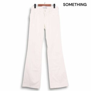 未使用★ SOMETHING サムシング VS3381 ヴィーナス♪ ストレッチ フレア デニム パンツ ジーンズ Sz.30　レディース 白　K4B00821_9#R