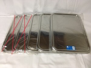 送料込＞新品 3枚ありますが1枚の価格 18-8 ステンレス製 深型組バット 蓋 フタ (7号) 335×235×12 クローバー トレー 業務用 厨房 未使用