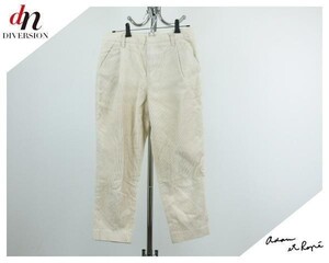 Adam et Rope アダムエロペ コーデュロイ クロップド タック パンツ OFF WHITE 36