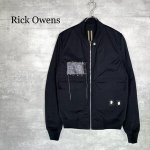 『Rick Owens』リックオウエンス (S) パッチ フライトジャケット