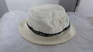 supreme tape logo hat cap シュプリーム テープ ロゴ ハット キャップ 帽子 オフホワイト系 medium large 