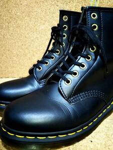 【Dr.MARTENS】ドクターマーチン ヴィーガン 1460 8ホールブーツ UK7 (26cm ) VEGAN 8EYE BOOT ブラック【美品】