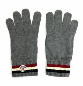 ☆本物/正規品☆MONCLER モンクレール 手袋 グローブ GUANTI メンズ サイズ XL グレー系 ウールニット バージンウール100％