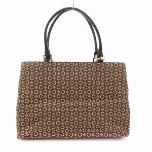 セリーヌ CELINE ハンドバッグ Cマカダム キャンバス 茶 ブラウン MC01/1 /TZ レディース