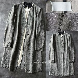 【E4258】稀少品 Martin Margiela 2003 本人期 vintage archive《白タグ》アーティザナル 襟切り放し ロング コート ビンテージ アーカイブ