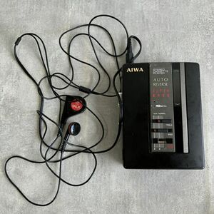 ☆【ジャンク品】AIWA アイワ ステレオカセットプレーヤー NO.HS-G34 レトロ 現状品 部品取りにも 保管品