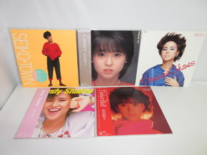 ★rt2656　松田聖子　まとめ5枚　SEIKO・TOWN　Canary　Dancing Shoes　Windy Shadow　Tinker Bell　帯付き有　レコード　アルバムレコード