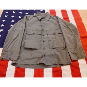 超希少&黄金サイズ!VTG 1940’s U.S.NAVY HBT JKT USNビンテージ40年代大戦ミリタリーへリンボーンツイルジャケット月桂樹ドーナツボタン