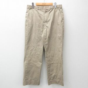 W33/古着 エルエルビーン LLBEAN スラックス パンツ メンズ 80s ベージュ カーキ 24aug06 中古 ボトムス ロング