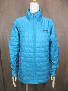 Patagonia●レディースダウンジャケット ターコイズブルーsize M●250114j5-w-jk-dwn古着パタゴニアプリマロフト