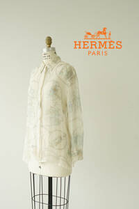 HERMES by Martin Margiela エルメス マルタン マルジェラ期 シルク シャツ ブラウス size 36 0521242