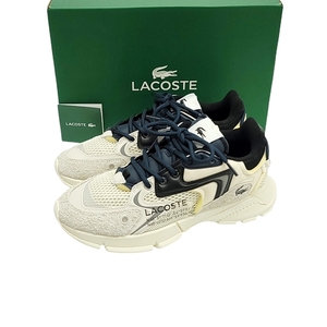 WC895 LACOSTE ラコステ L003 NEO 123 1 SMA シューズ US9 26.5cm オフホワイト ブラック 45SMA0001 2G9 スニーカー メンズ /49