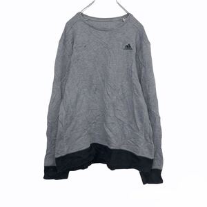 adidas スウェットトレーナー L～ グレー アディダス スポーツ 古着卸 アメリカ仕入 t2109-3302