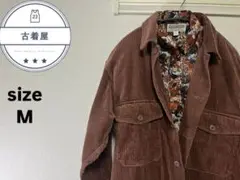 ✨美品✨ 2点セット コーデュロイ ジャケット 柄シャツ ブラウン系 総柄シャツ