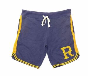 衝撃プライス！【ファン待望モデル！】【RALPH LAUREN RUGBY ラルフローレンラグビー】オリジナルロゴ ショートパンツ【サイズS】紺 N-V37