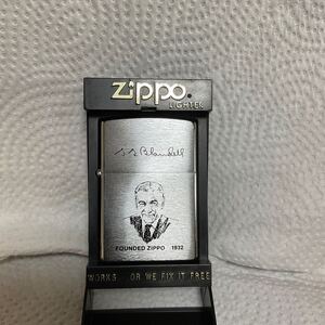 送料は無料です。未使用品 FOUNDED ZIPPO 1932 ジッポー 社初代社長 G. G. BLAISDELL サイン入り廃盤激レア物