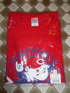 MUSIC CUBE 15×CARPミュージックキューブ１５広島カープ　コラボTシャツ　赤白紺　XL　半袖　レア希少