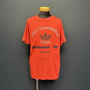 ADIDAS 80S VINTAGE S/S TEE アディダス 80S ヴィンテージ ショートスリーブ Tシャツ size L レッド 半袖