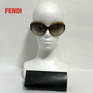 【人気】FENDI　フェンディ　サングラス　グラデーションレンズ　オーバル　バイカラー　ユニセックス　ズッカ柄　付属品付き　FS5002