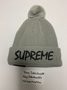 【新品】 Supreme　シュプリーム　NEW ERA CLASSIC FTP NWA LOGO BEANIE RARE GREY GRAY　Box Logo　グレイ　希少