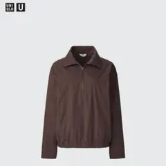 匿名配送　新品未使用　UNIQLO U　コットンブレンドハーフジップブラウス　L