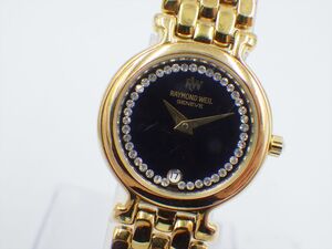 355525/③【1円スタート】RAYMOND WEIL レイモンドウィル 稼動品 9937-2 ジュネーブ 18K GOLD レディース時計 クオーツ ケース23mm