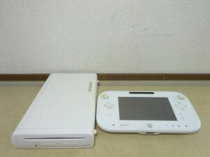 京都10☆ 任天堂 Nintendo ニンテンドー WiiU ホワイトカラー 32GB 本体 ゲームパッド付 現状品 テレビゲーム