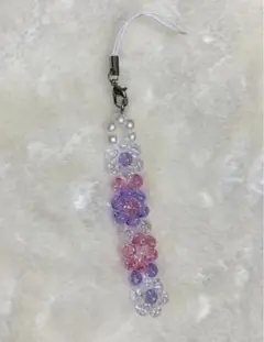 ストラップ バックチャーム　韓国風　花　ハンドメイド コレクトブック　アクセ