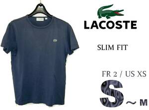 LACOSTE【半袖Tシャツ】S～M / SLIM FIT【管25-3】送料￥１８５