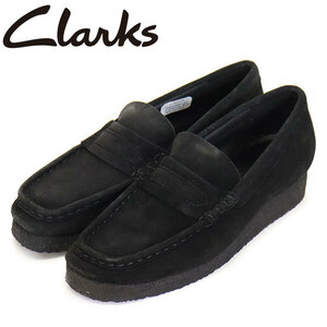 Clarks (クラークス) 26173509 Wallabee Loafer ワラビー ローファー レディースシューズ Black Sde CL108 UK5.5-約24.5cm