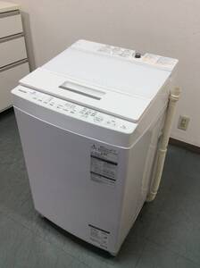 YJT9607【TOSHIBA/東芝 7.0㎏洗濯機】美品 2019年製 ZABOON AW-7D8 家電 洗濯 簡易乾燥付