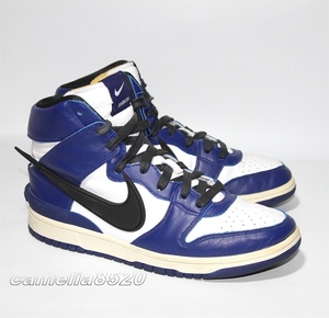 アンブッシュ × ナイキ ダンク ハイ ディープ ロイヤル CU7544-400 レザー US8 26cm 中古 美品 AMBUSH × NIKE DUNK HIGH DEEP ROYAL