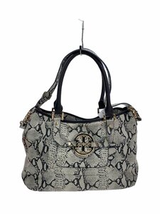 TORY BURCH◆トートバッグ/-/GRY/アニマル//