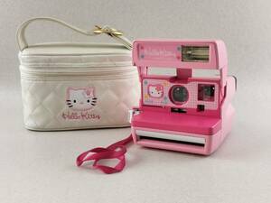 （HK1）マニア必見！★Polaroid ポラロイド ハローキティ HelloKitty インスタントカメラ サンリオ ポーチ付き★　現状品！動作未確認！