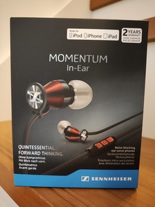 ≪1円～/新品≫ゼンハイザー(SENNHEISER) カナル型イヤフォンMOMENTUM In-Ear（モメンタムインイヤー）赤