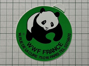 フランス版 WWF ステッカー （ver.1）世界自然保護基金 パンダ 動物保護 +Qb