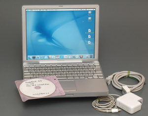 OS9クラシック起動/Apple PowerBook G4〈12-1.5GHz M9690J/A〉A1104 完動品●090