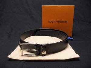 ■美品 LOUIS VUTTION ルイヴィトン ベルト メンズ M0542 ブラック　レザー 85/34 BC2203■