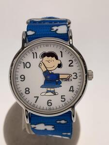 TIMEX◆クォーツ腕時計/アナログ/WHT/BLU/SS/TW2R41300