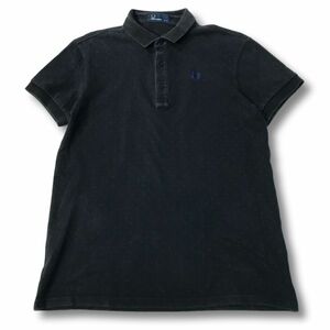 《オススメ◎》FRED PERRY フレッドペリー★ワンポイント*デザインポロシャツ*ブラック*サイズS(LS440)◆S60